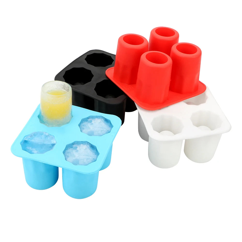 Ice Cube Tray Mold Makes Shot Glasses Ice Mould Novelty Gifts Ice Tray Summer Drinking Tool Ice Shot Glass Whiskey Cocktail Cold