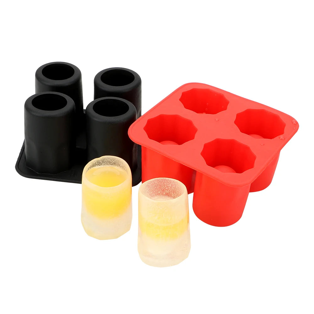 Ice Cube Tray Mold Makes Shot Glasses Ice Mould Novelty Gifts Ice Tray Summer Drinking Tool Ice Shot Glass Whiskey Cocktail Cold