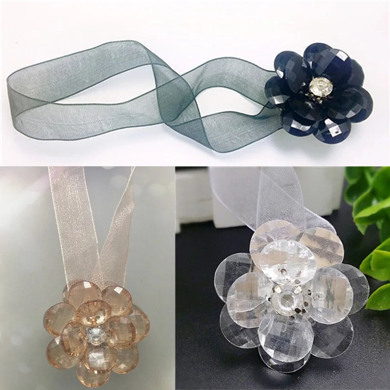 1Pcs Flower Shape Magnetic Curtain Clip Window Decor Curtain Clips Window Holder Curtain Buckle Magnet Home Accessorie