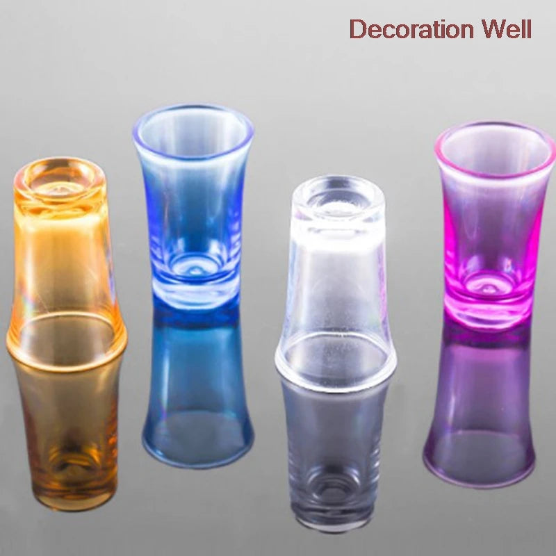 4Pcs 0.5 ounce heavy duty shot acrylic glasses machine made lead free acrylic glass liquor glass