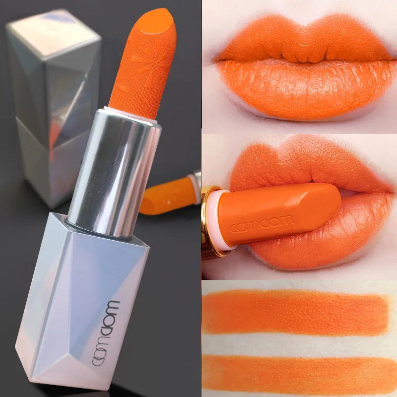 Magnetic Snap Lipstick Orange Cream Orange A Bao Color Does Not Fade No Stain on Cup Positive Waterproof Smear-Proof