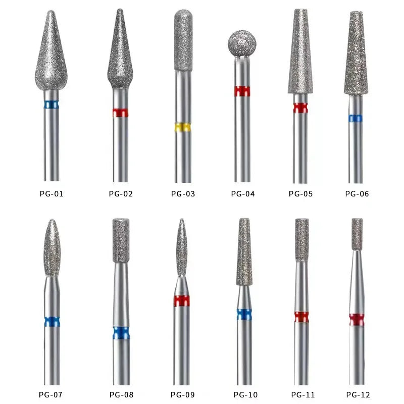 Diamond Cuticle Drill Bit for Nails Carbide Milling Cutter Manicure Pedicure Burr Electric Nail Drill Machine Accessory