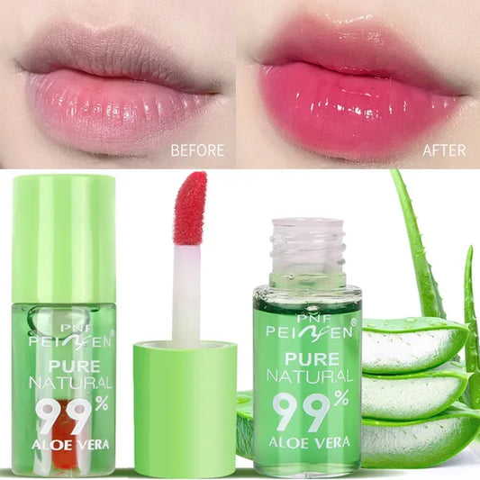 1PC Aloe Vera Lipstick Color Changing Lip Balm Lipgloss Lasting Moisturizing Waterproof Temperature Change Lip Balm Cosmetics