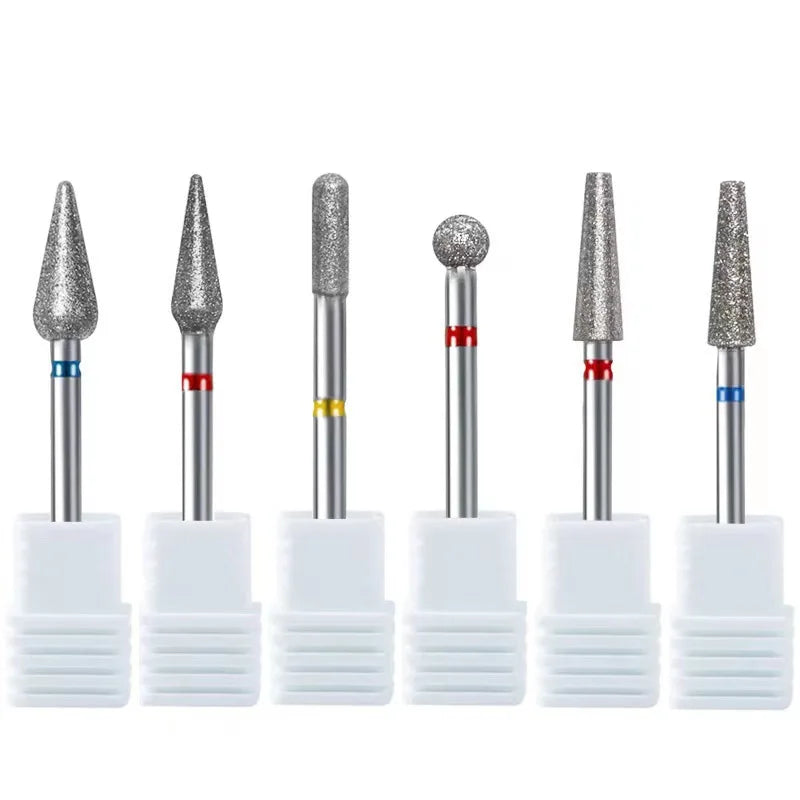 Diamond Cuticle Drill Bit for Nails Carbide Milling Cutter Manicure Pedicure Burr Electric Nail Drill Machine Accessory