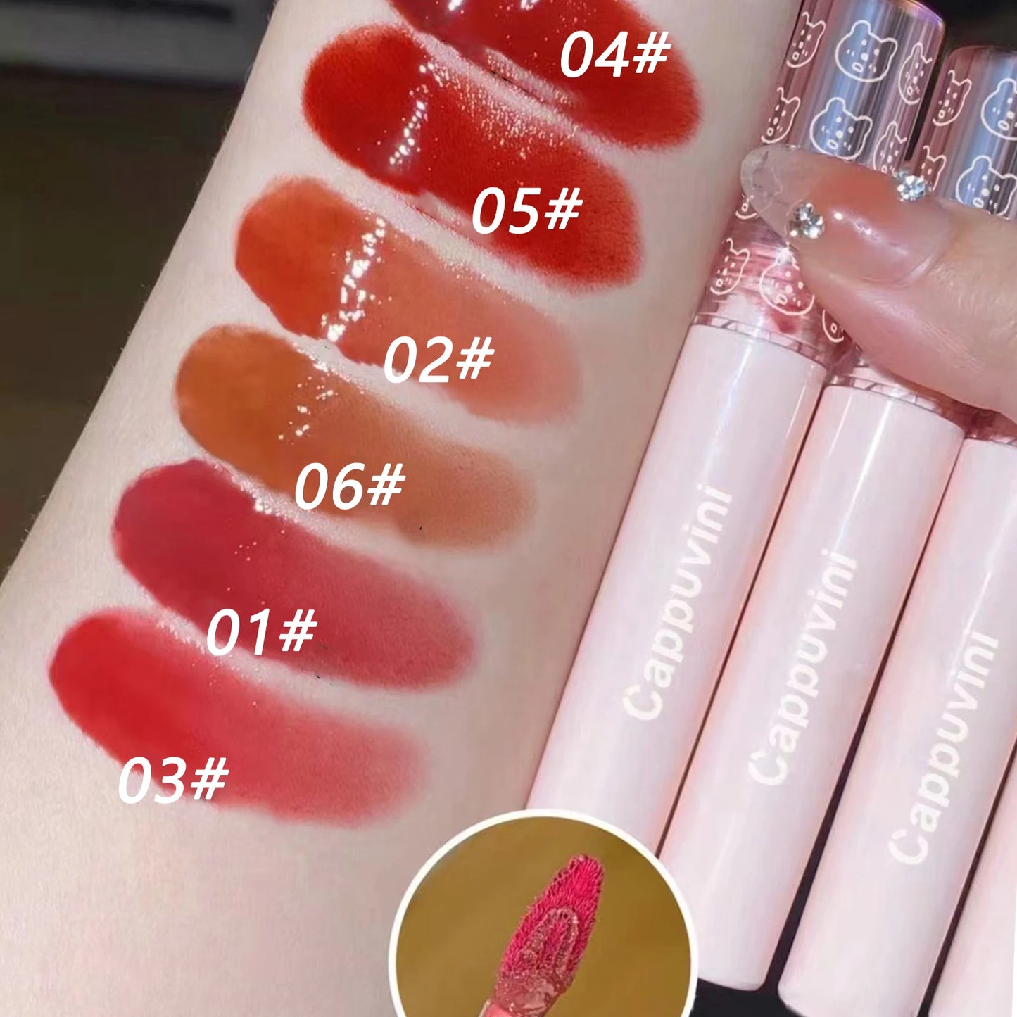 3g Glossy Lip Stain Long-Lasting Smudge-proof & Lightweight Lip Tint for Dry Lips Makeup