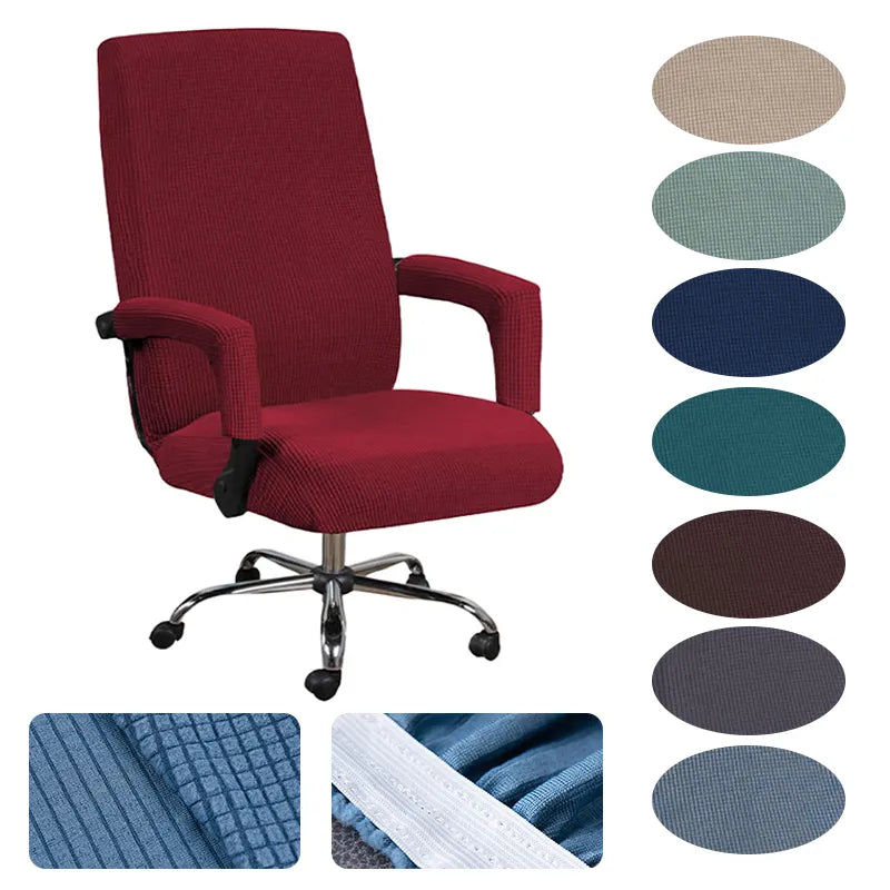 Computer Chair Cover Modern Spandex Slipcovers Office Chair Case Armrest Cover Dust Cover Removable Anti-dirty Chairs Slipcover