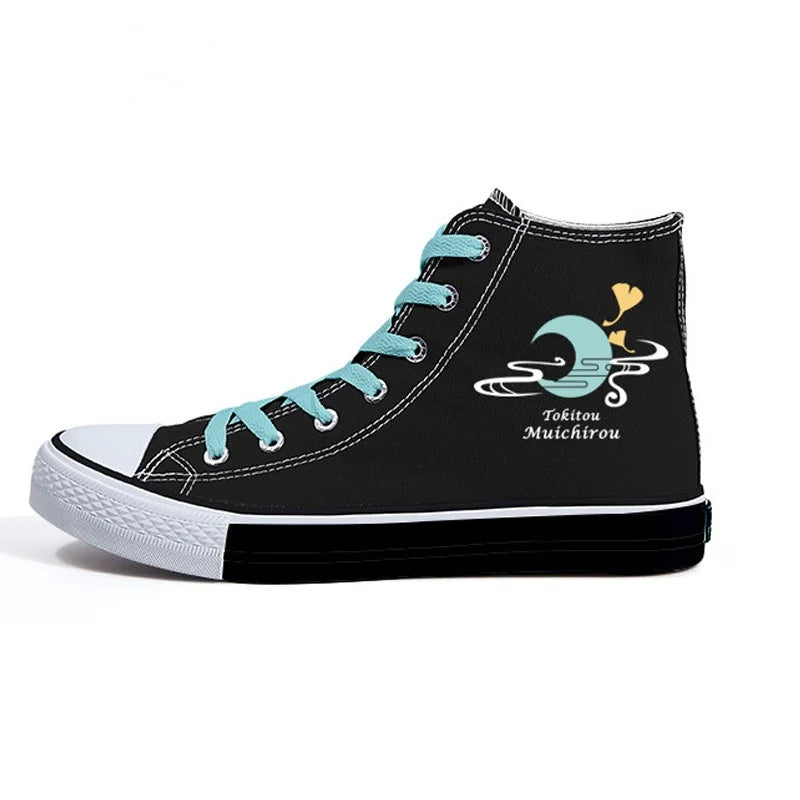 Anime Demon Slayer Cosplay Tokitou Muichirou Casual Spring Autumn High-top Student Men Women Canvas Shoes