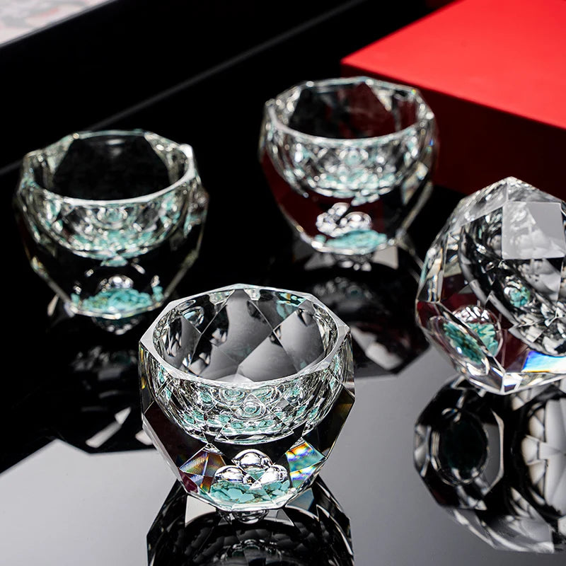 50ml Diamond Cutting Crystal Liquor Glasses Vodka Shot Glass Wine Glasses Whiskey Glass Spirits Sake Soju Brandy Tea Cup