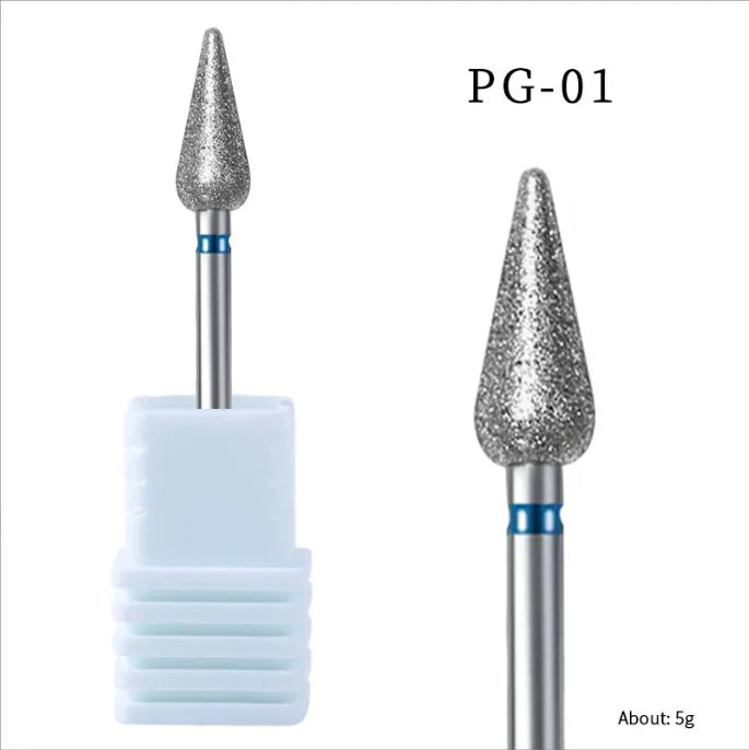 Diamond Cuticle Drill Bit for Nails Carbide Milling Cutter Manicure Pedicure Burr Electric Nail Drill Machine Accessory