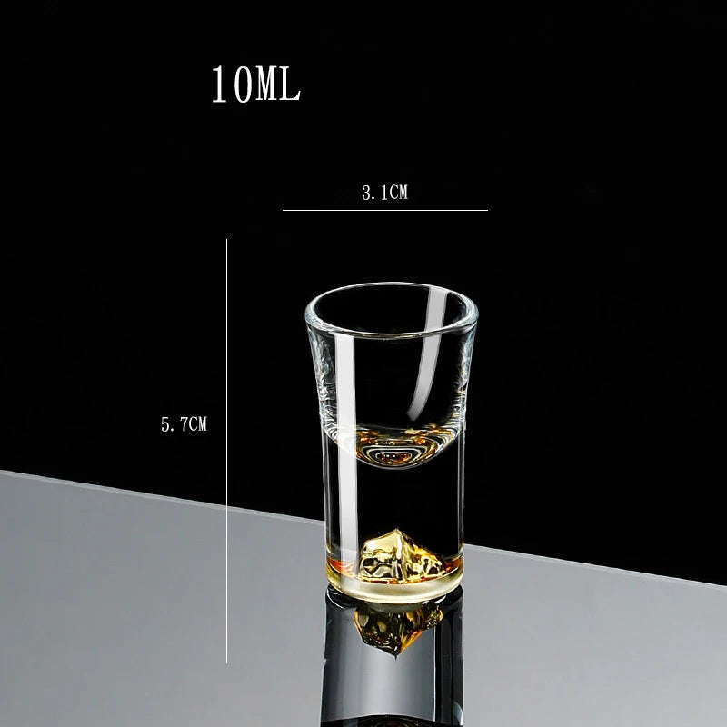 10ml Crystal Liquor Spirits Shot Glasses Mountain Wine Glass Vodka Whisky Bar Pretty Brandy Snifters Gift Bullet Cups