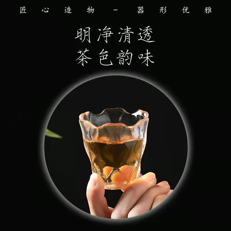 Japanese Sake Cup Glass Cup Whiskey Glass Snow Pattern Shot Glasses Beautiful Tea Mugs Kawaii Cup Shot Glasses for Vodka