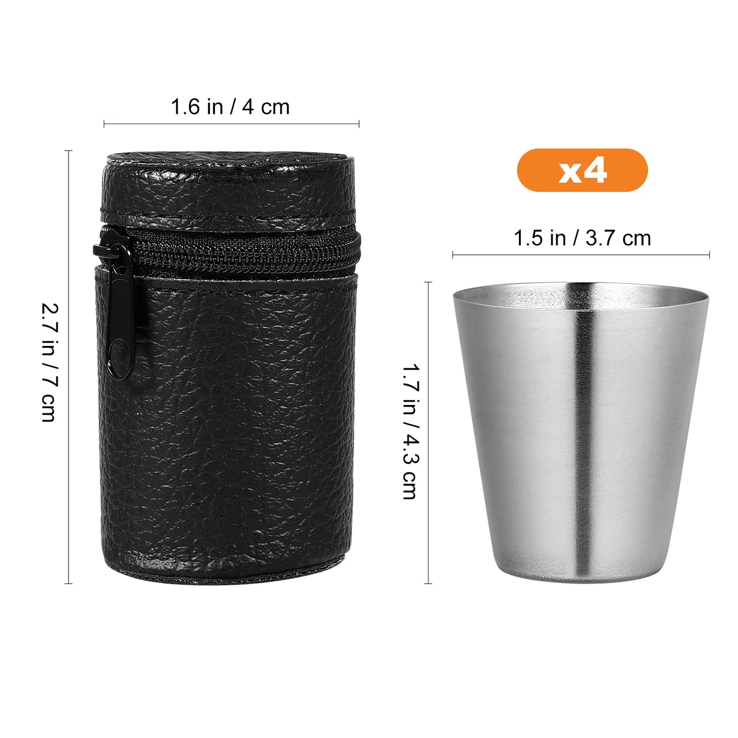 Spot Shot Bulk Glasses Metal Cups Flask Mini Set Home Water Tumbler Beer Mug