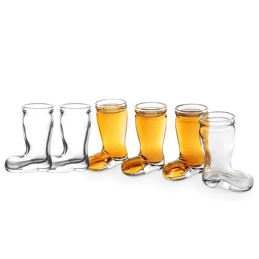 6PCS Boot Shot Glasses Creative Wine Shot Glass, Personalized Sip Glass, Used For Tequila-Vodka-Cocktail