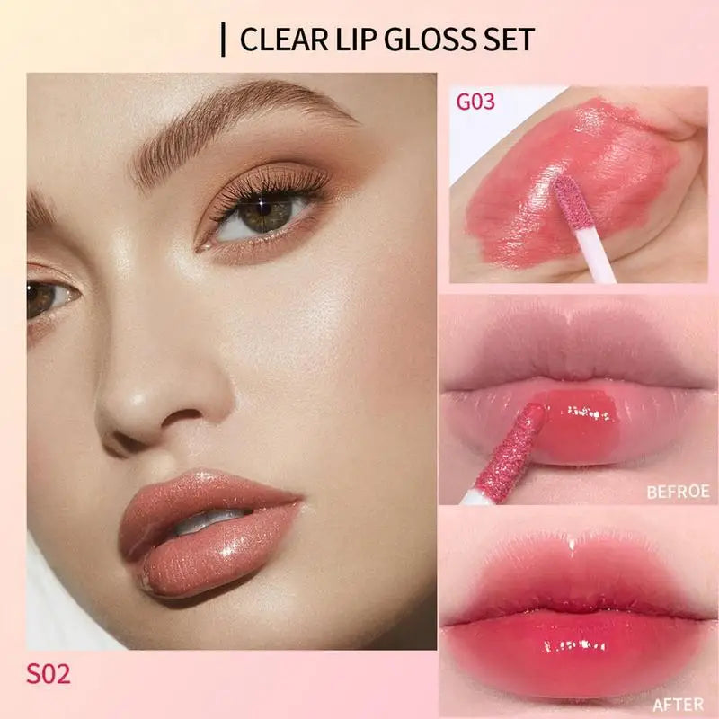 Liquid Lipstick Moisturizing Gloss Lip Stains 6pcs Tinted Lip Gloss Lip Glaze Hydrating And Moisturizing Glossy Plumping Lip