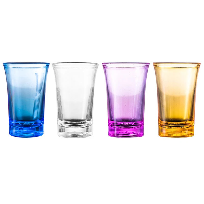 NEW 6 PCS Shot Glass Plastic Spirits Shot Cup Party Bar Club Drinking Tool Wedding Wine Glasses Cocktail Pint Bullet Vodka Cups