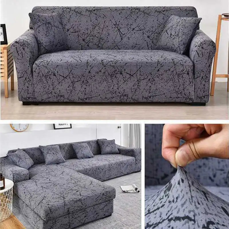 Love Heart Pattern Print Sofa Cover for Living Room Elastic Slipcover Corner Sofa Cover Stretch Slipcover Armchair Home Decor