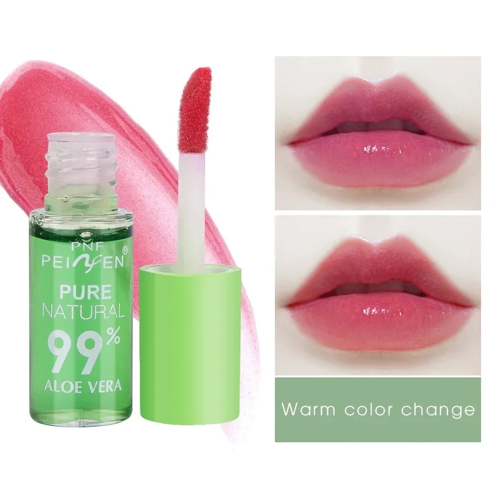 1PC Aloe Vera Lipstick Color Changing Lip Balm Lipgloss Lasting Moisturizing Waterproof Temperature Change Lip Balm Cosmetics