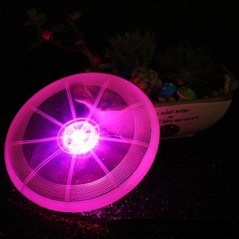 Pet supplies dog toy LED luminous flying disk environmental protection material dog training supplies dog chew toys