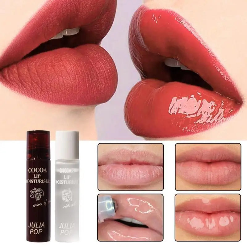 Lip Oil Gloss Non-stick Cup Glossy Lipstick Oil Roll On Lip Stain For Office Summer Party Business Trip Dating Daily Life