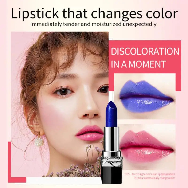 Color Changing Lipstick No Fading Waterproof Not Easy To Stain Cup Lipstick Moisturizing Temperature Change Color Lipstick