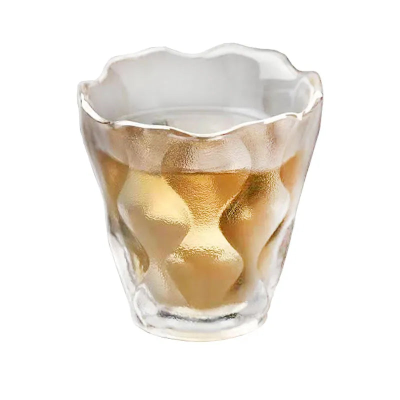 Japanese Sake Cup Glass Cup Whiskey Glass Snow Pattern Shot Glasses Beautiful Tea Mugs Kawaii Cup Shot Glasses for Vodka